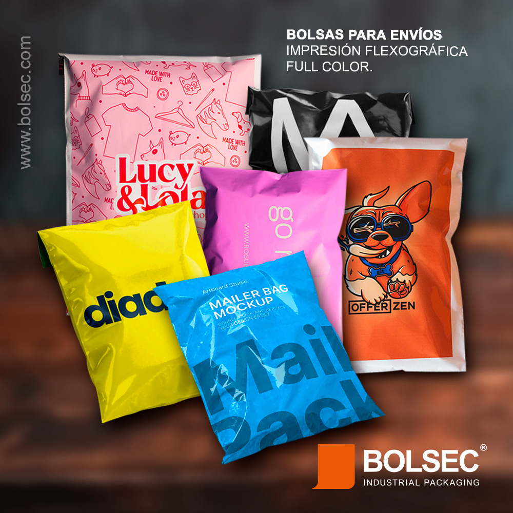fabricante de bolsas para envios con tu logo